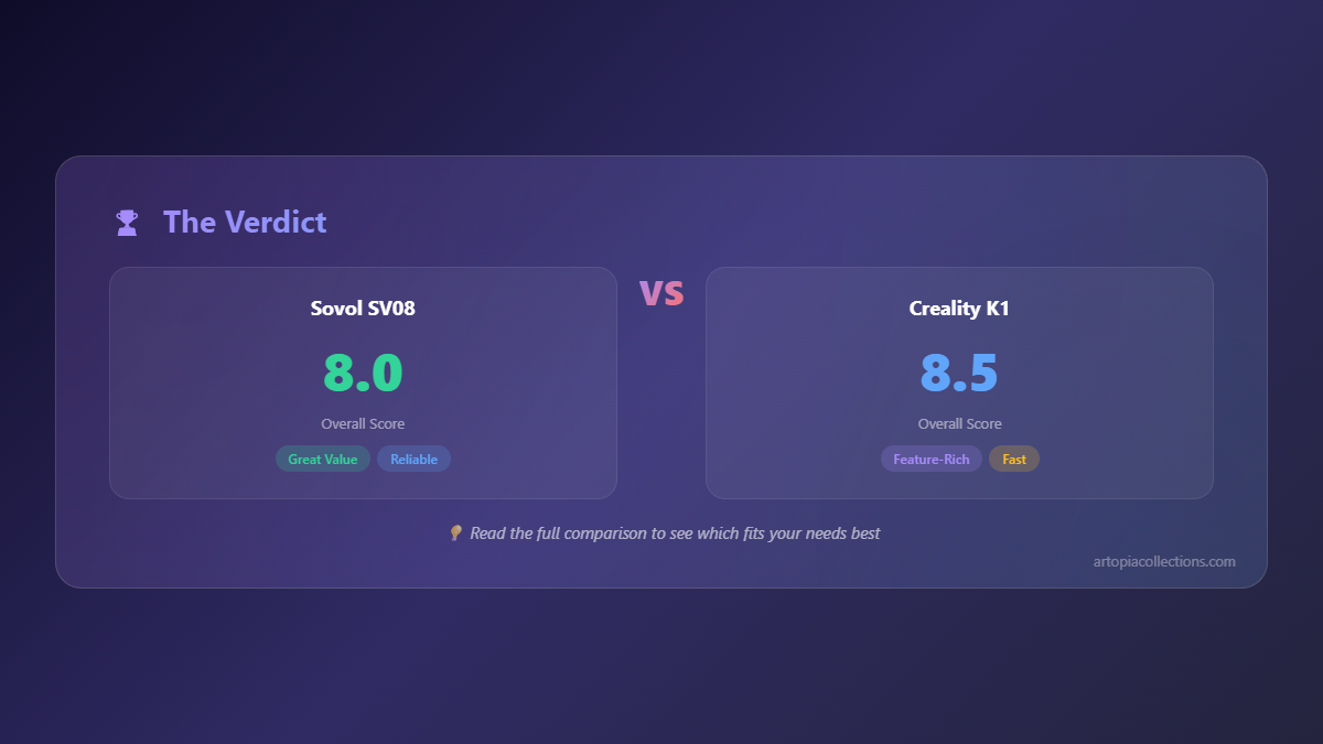 Sovol SV08 vs Creality K1: Which Klipper Printer Is Better Value? - Quick Reference