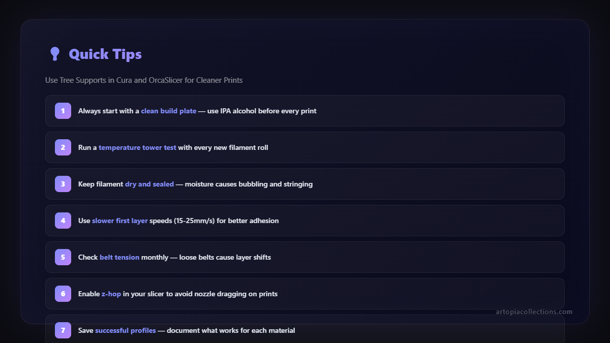 Quick tips for better 3D prints