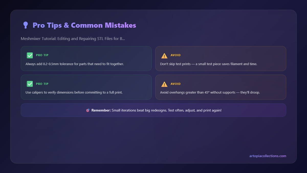 Pro Tips & Common Mistakes - Meshmixer Tutorial: Editing and Repairing STL Files for Better Prints