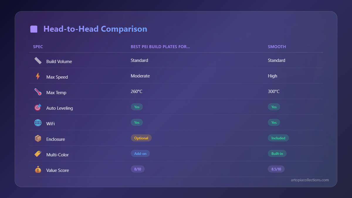 Best PEI Build Plates for Bambu Lab Printers: Textured vs Smooth - Visual Guide