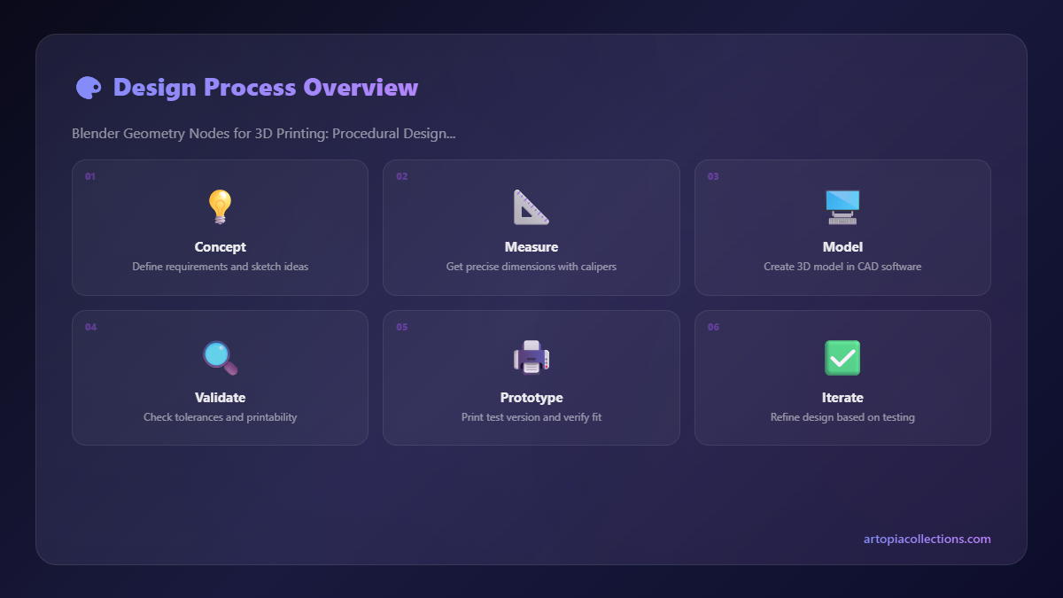 Design Process - Blender Geometry Nodes for 3D Printing: Procedural Design Patterns