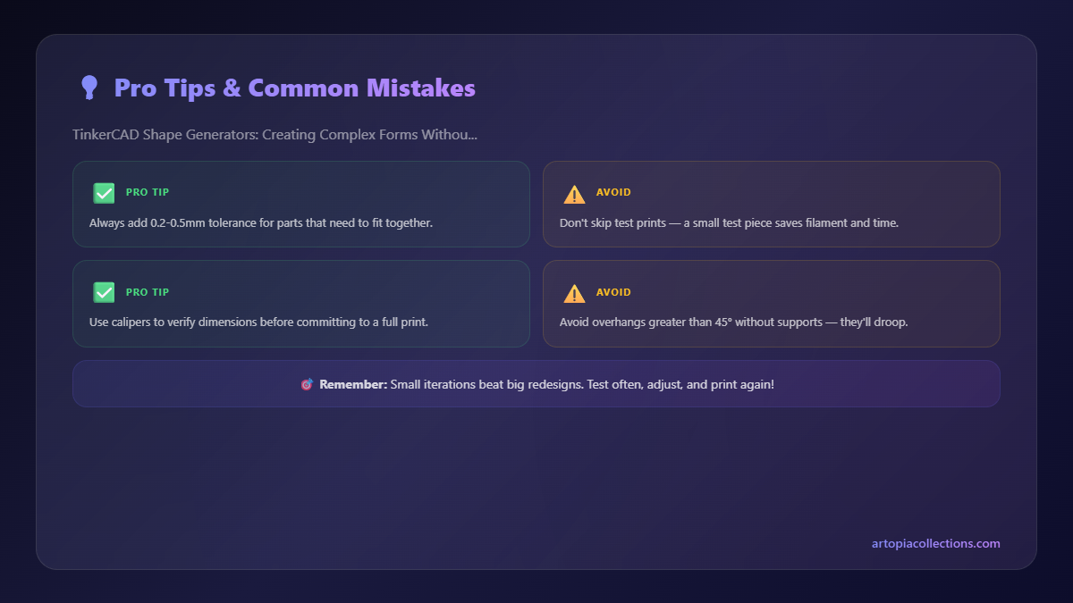 Pro Tips - TinkerCAD Shape Generators: Creating Complex Forms Without Advanced CAD