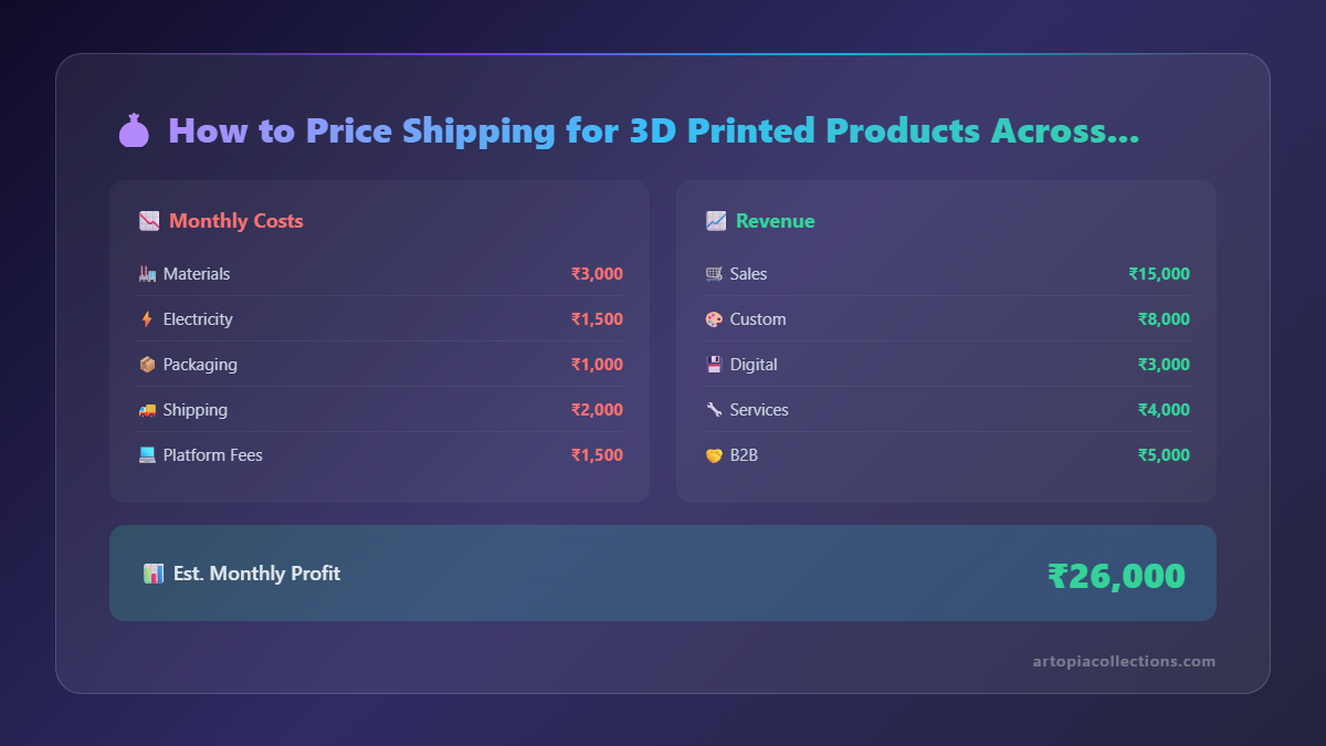 How to Price Shipping for 3D Printed Products Across India - Infographic 1