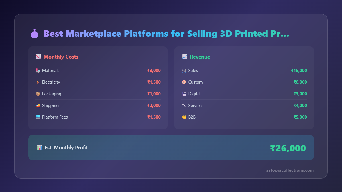 Best Marketplace Platforms for Selling 3D Printed Products in India 2026 - Infographic 1