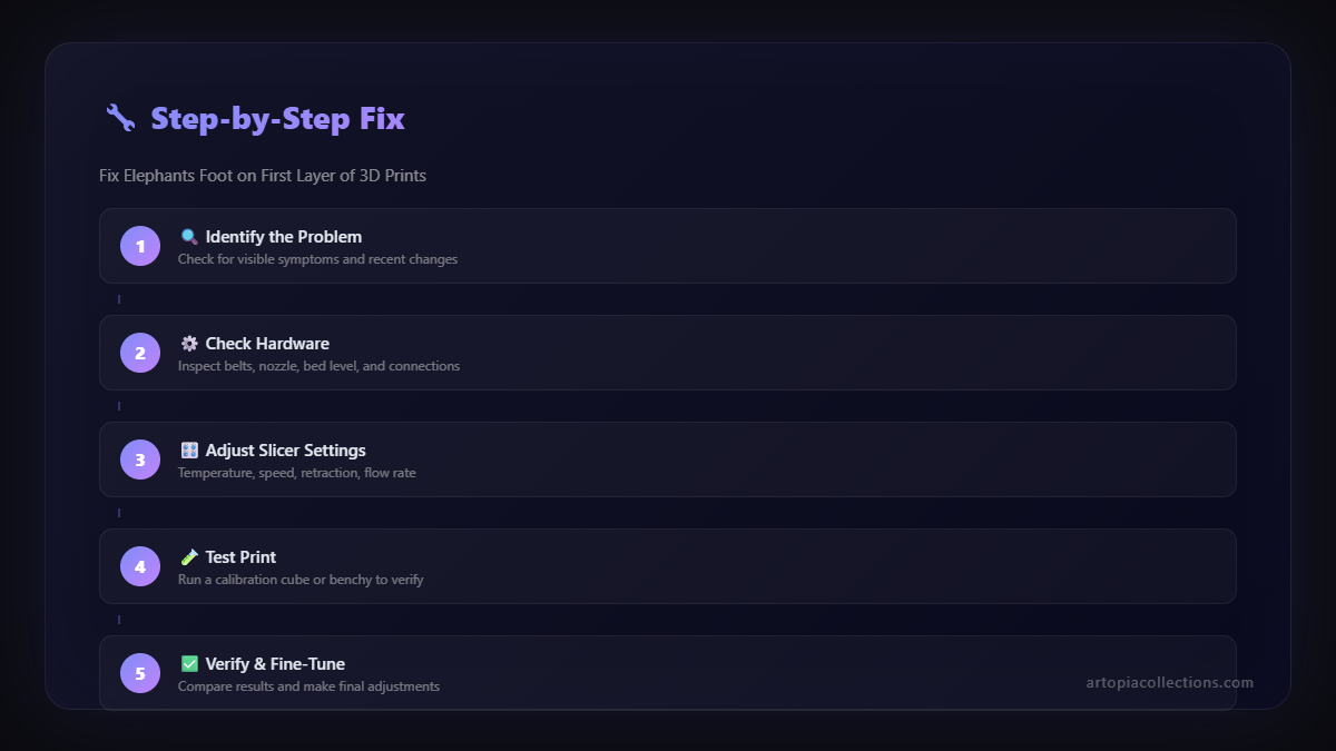 Step-by-step troubleshooting guide - Fix Elephants Foot on First Layer of 3D Prints