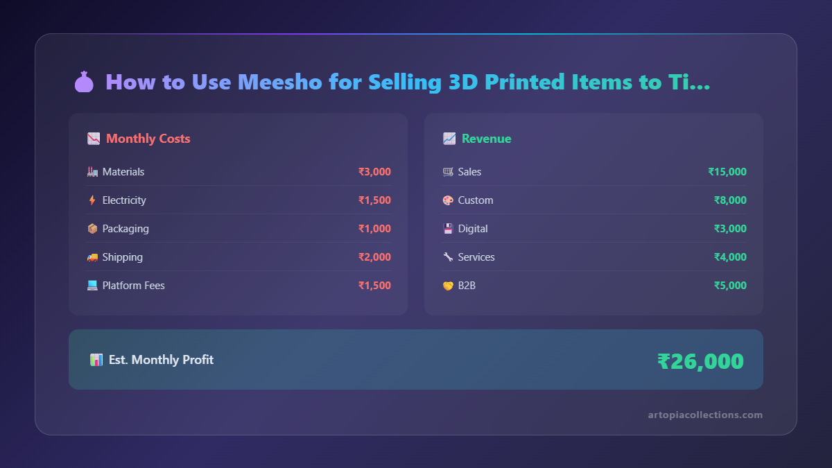 How to Use Meesho for Selling 3D Printed Items to Tier 2 and 3 Cities - Infographic 1