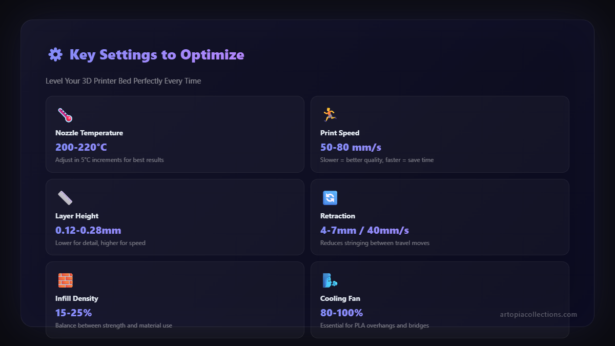Key slicer settings to optimize - Level Your 3D Printer Bed Perfectly Every Time