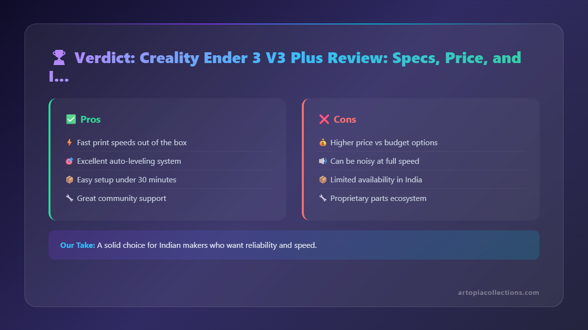 Creality Ender 3 V3 Plus Review: Specs, Price, and India Availability - Infographic 2