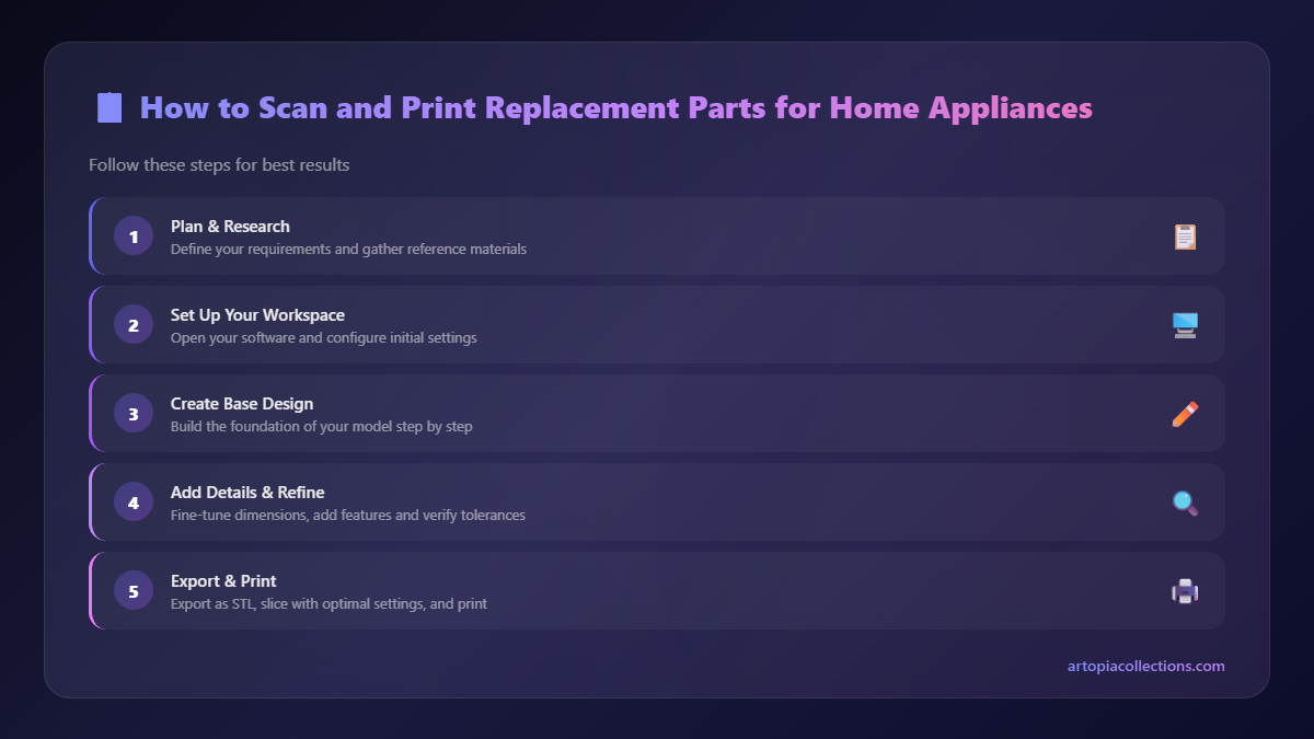 Step-by-Step Overview - How to Scan and Print Replacement Parts for Home Appliances