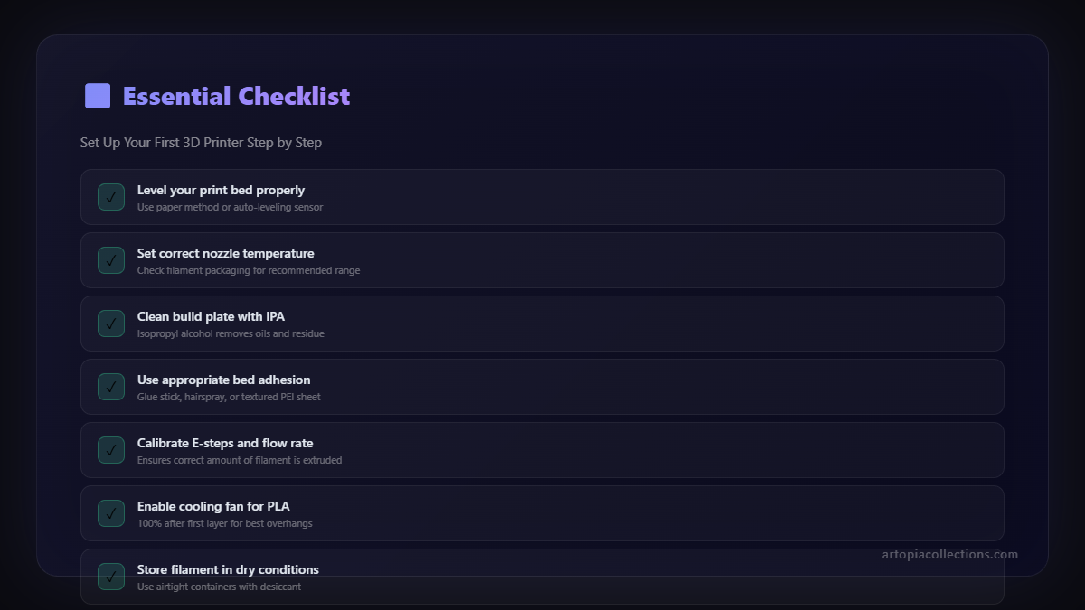 Essential 3D printing checklist for beginners